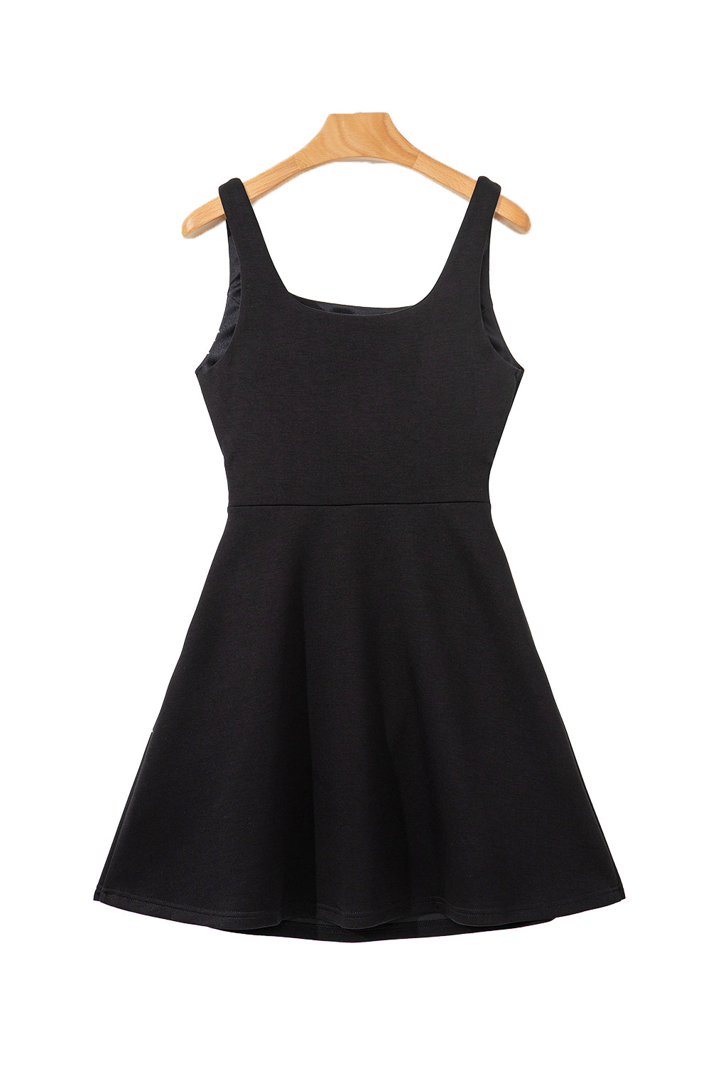 Black Cut Out Front High Waist Tank Mini Dress